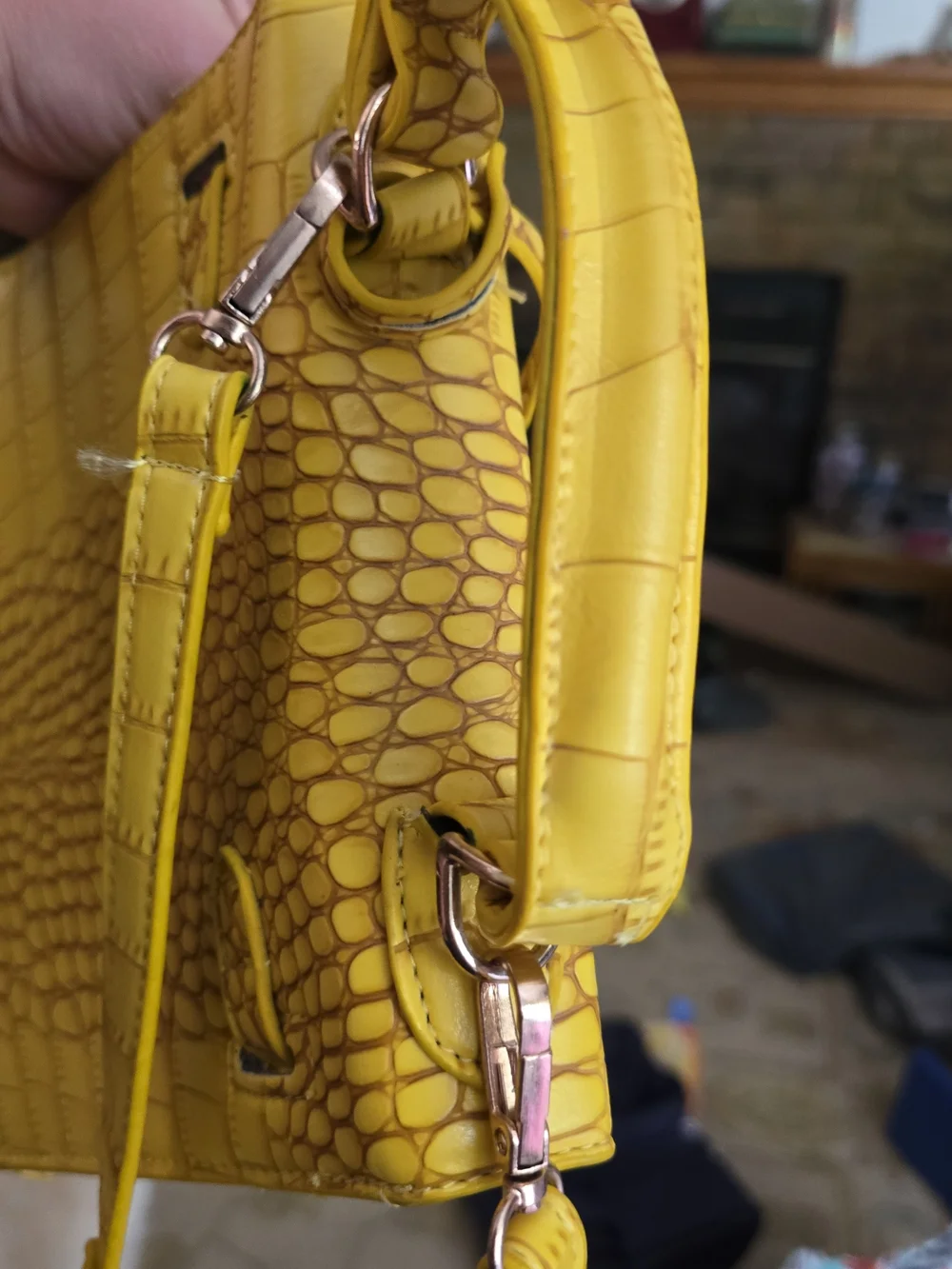 Winky Eye or SpongeBob Cross body bag purse Yellow - Picture 7 of 8